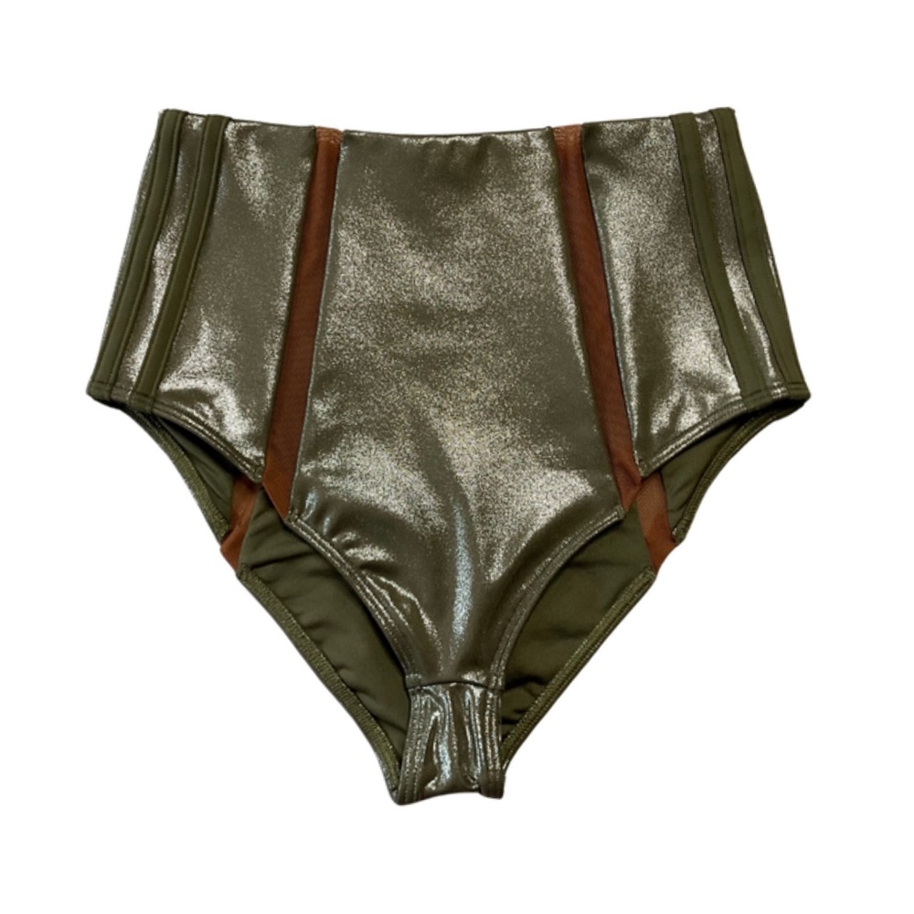 Adidas x Ivy Park New Without Tags Khaki Green/Metallic swim bottoms